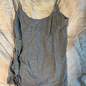 Lululemon grey tank top with side-cinch